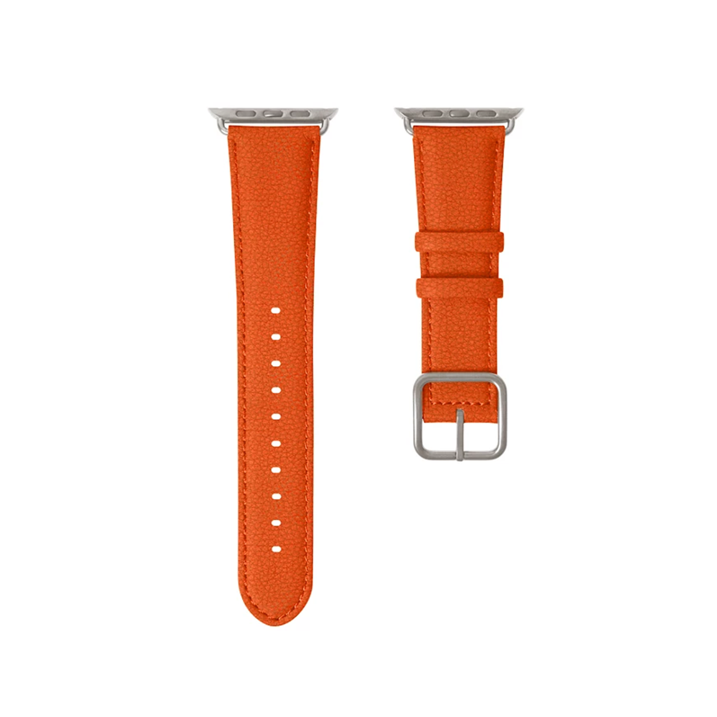 Textured Replacement Wrist Strap For Large-Size Smartwatches, Adjustable Classic Buckle Watch Band With Metallic Link Adapters