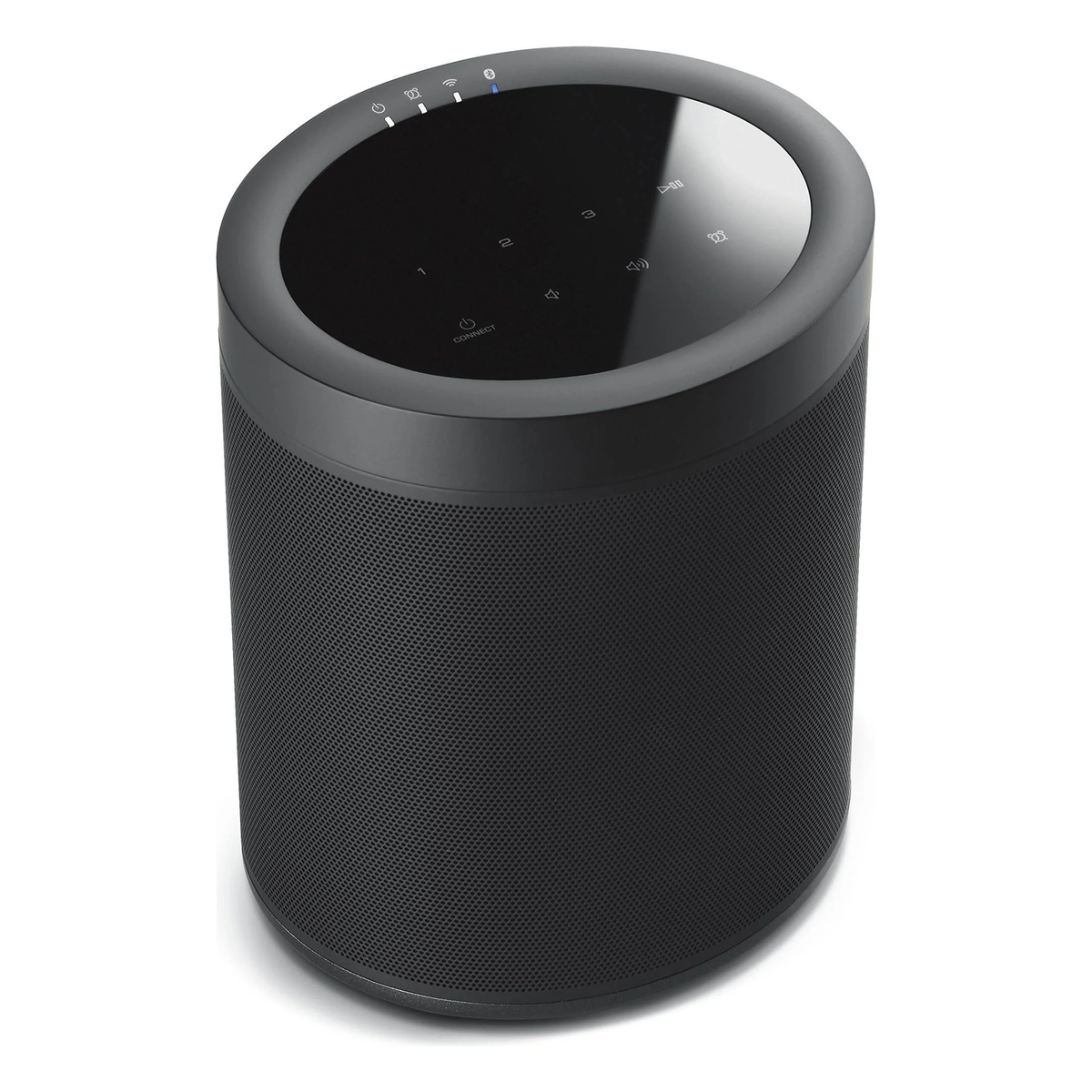 Cylindrical Multi-Stream Wireless Powered Audio Speaker, Dual-Band Wi-Fi Bluetooth High-Resolution Media Player